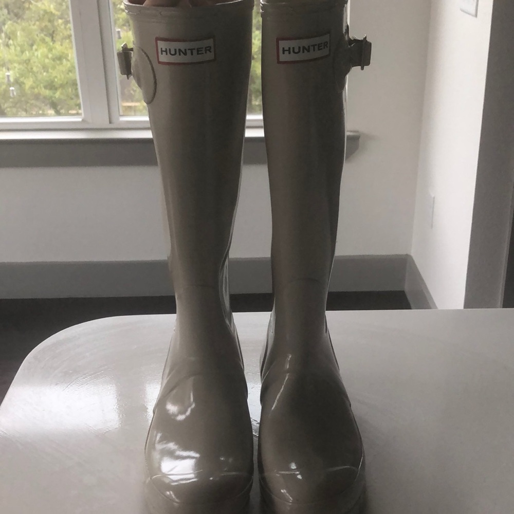 Women's Original Tall Gloss Rain Boots: Tan